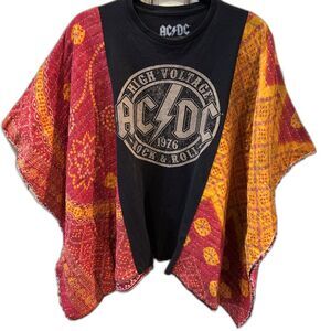 AC/DC Upcycled "High Voltage - Rock & Roll 1976" T-shirt